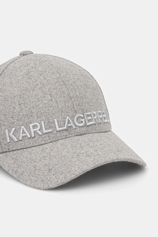 Vlněná kšiltovka Karl Lagerfeld 544121.805614 šedá AW24