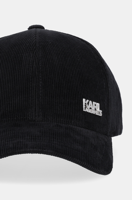 Karl Lagerfeld șapcă de baseball din catifea 544125.805622 negru AW24