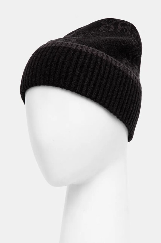 HUGO czapka z domieszką wełny 50524571 czarny AW24