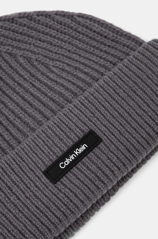 Akcesoria Calvin Klein czapka wełniana K50K512360 szary