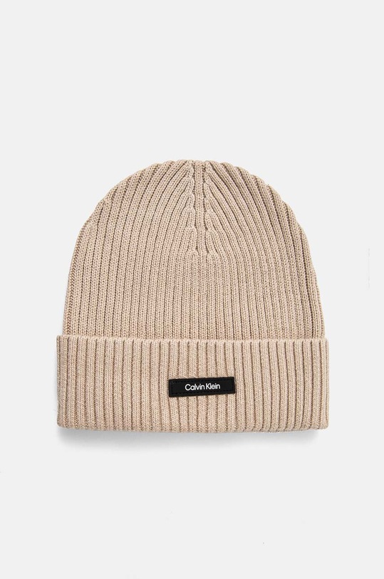 Шапка Calvin Klein бавовна бежевий K50K512362