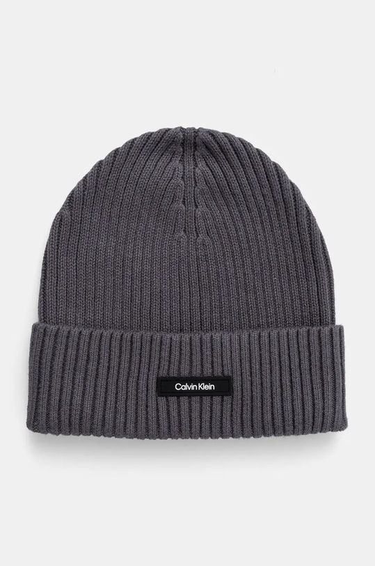 Calvin Klein czapka bawełna szary K50K512362