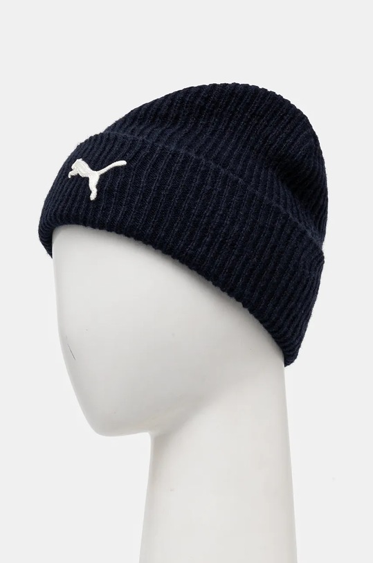 Puma czapka z domieszką wełny 25495 granatowy AW24