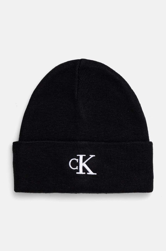 Čiapka Calvin Klein Jeans stredne hrubá čierna K50K512145