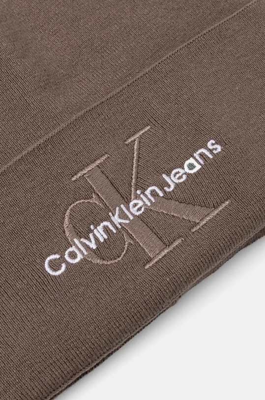 Хлопковая шапка Calvin Klein Jeans K50K512460 коричневый AW24