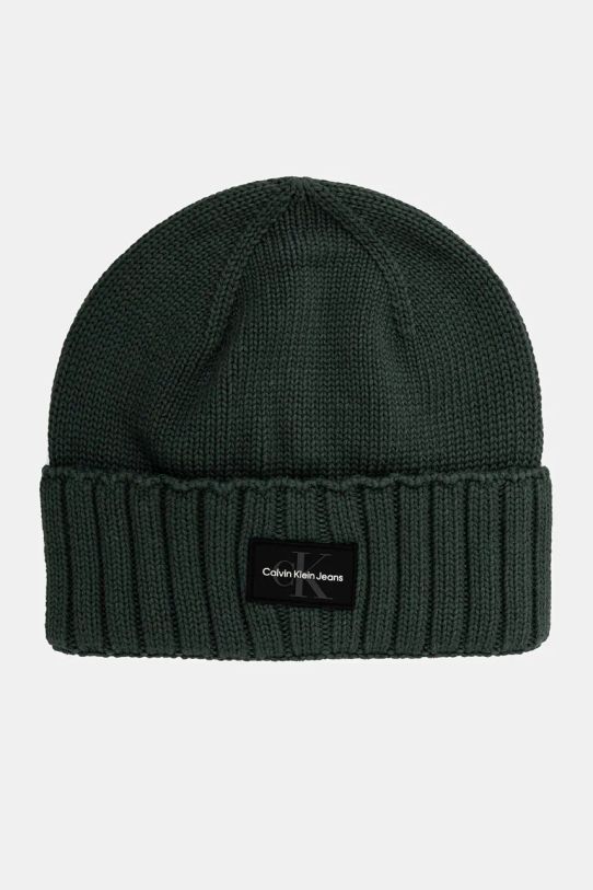 Памучна шапка Calvin Klein Jeans памук зелен K50K512463