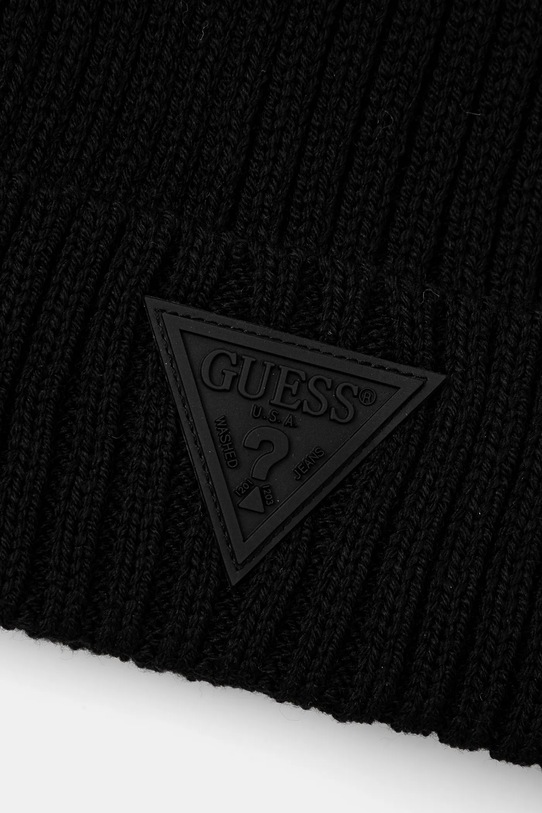 Akcesoria Guess czapka z domieszką wełny AM9460.WOL01 czarny