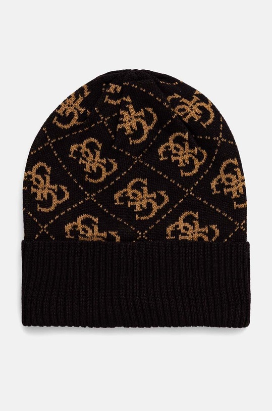 Guess czapka z domieszką wełny z domieszką wełny brązowy AM9469.POL01