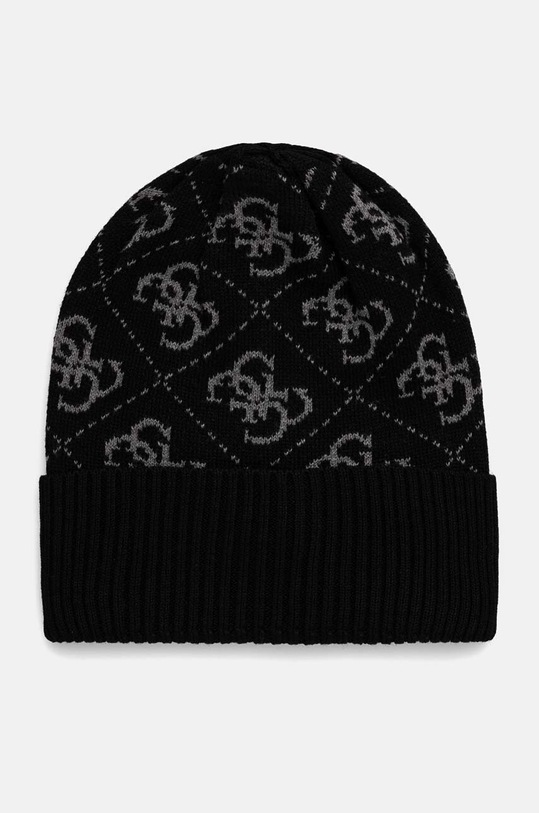 Guess caciula din amestec de lana cu modele negru AM9469.POL01