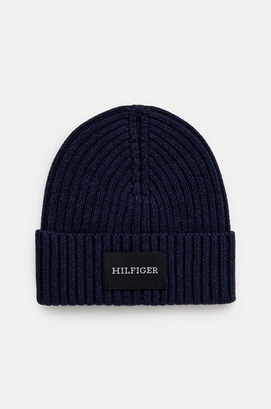 Tommy Hilfiger caciula din amestec de lana imprimeu bleumarin AM0AM12752