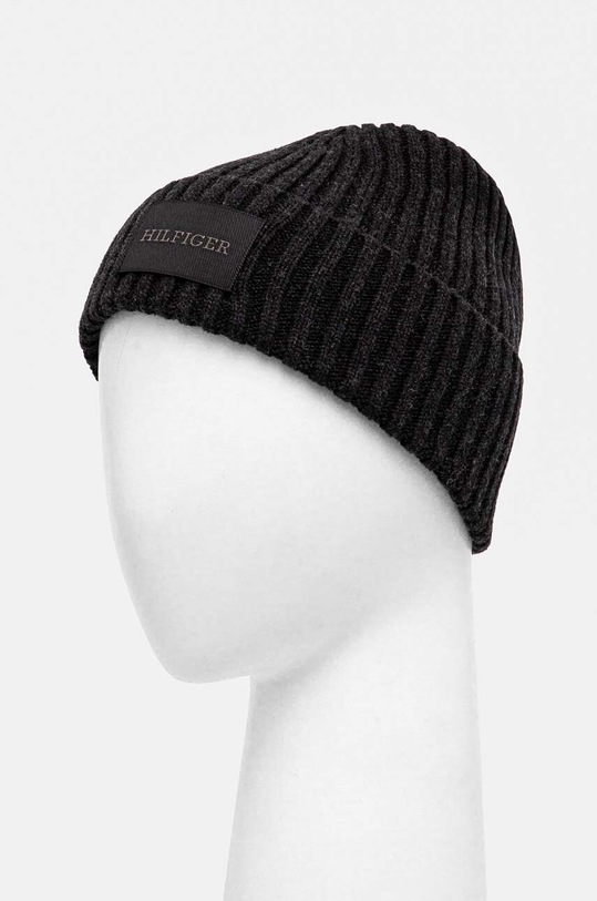 Tommy Hilfiger caciula din amestec de lana AM0AM12752 negru AW24