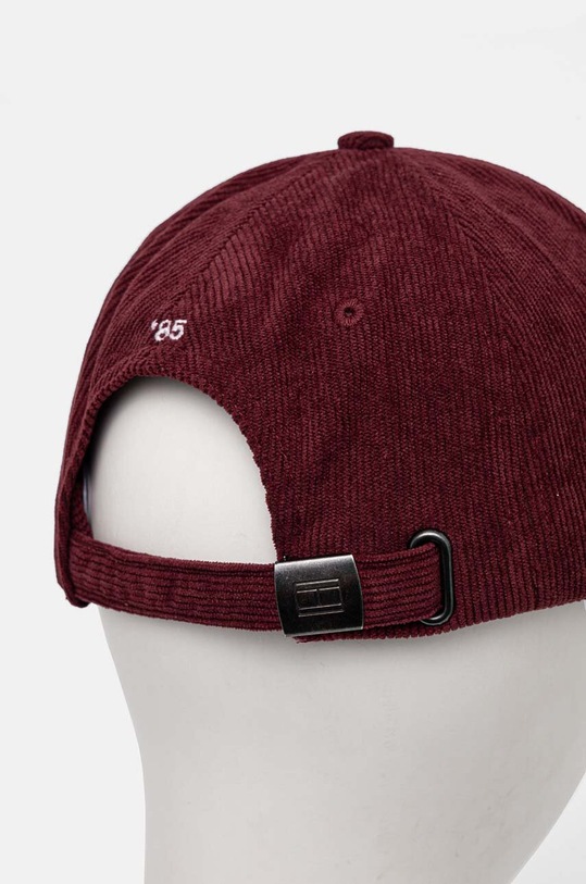 Tommy Hilfiger czapka sztruksowa AM0AM12757 bordowy AW24