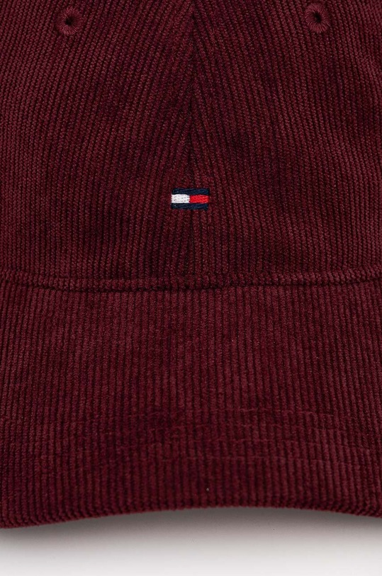Akcesoria Tommy Hilfiger czapka sztruksowa AM0AM12757 bordowy