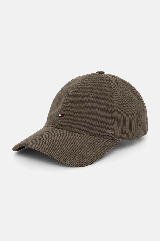 Tommy Hilfiger czapka sztruksowa pozostałe zielony AM0AM12757