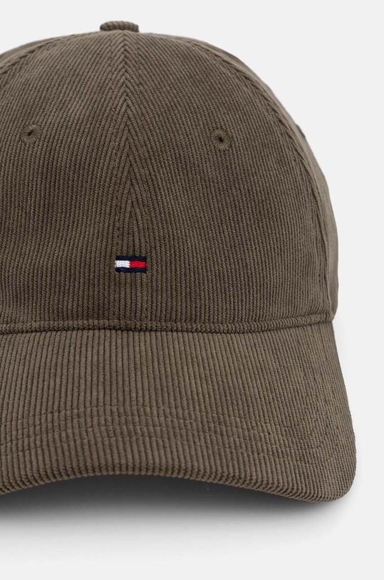 Tommy Hilfiger czapka sztruksowa AM0AM12757 zielony AW24