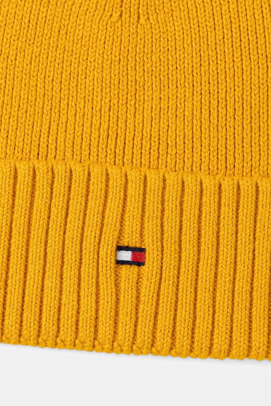 Tommy Hilfiger czapka z domieszką kaszmiru AM0AM12796 żółty NC25