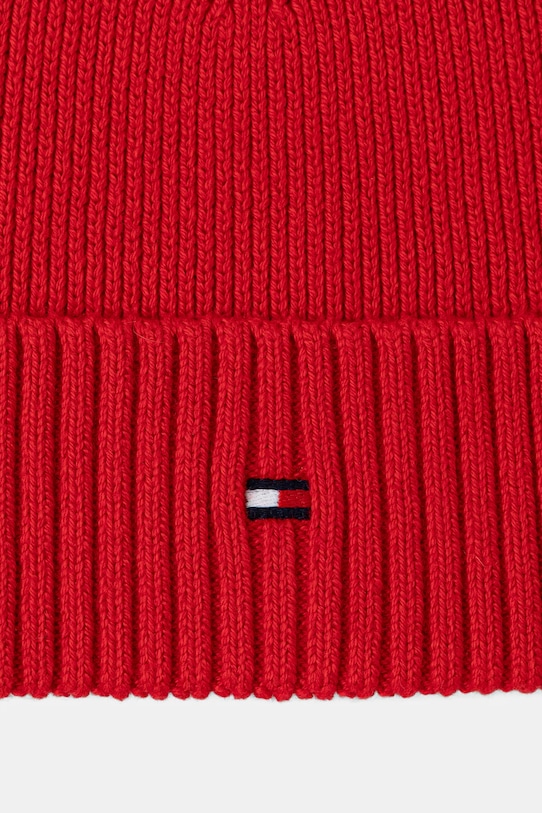 Tommy Hilfiger czapka z domieszką kaszmiru AM0AM12796 czerwony NC25