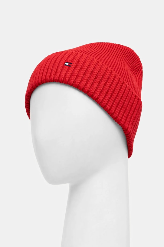 Akcesoria Tommy Hilfiger czapka z domieszką kaszmiru AM0AM12796 czerwony