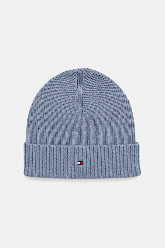 Tommy Hilfiger czapka z domieszką kaszmiru niebieski AM0AM12796