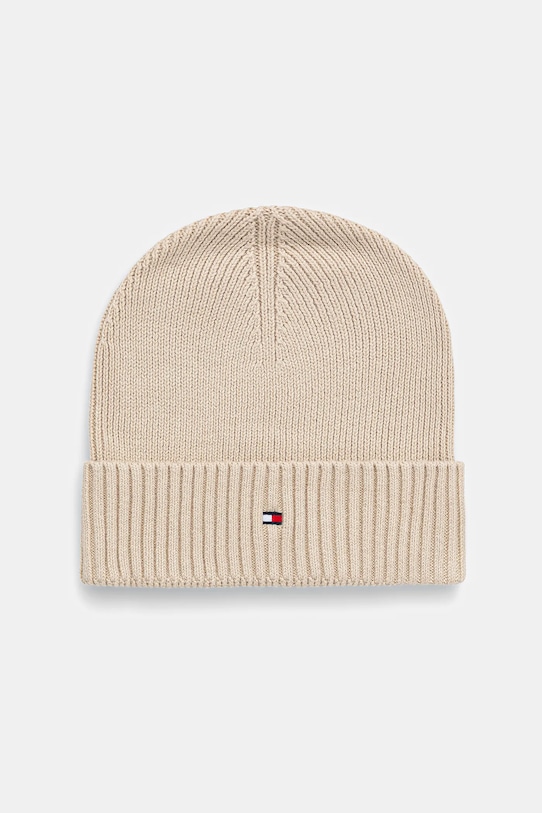 Tommy Hilfiger czapka z domieszką kaszmiru beżowy AM0AM12796