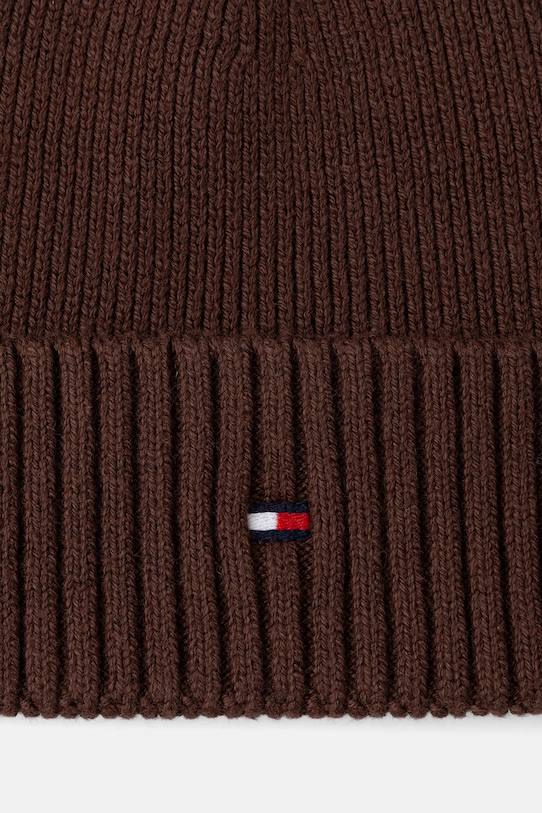 Tommy Hilfiger czapka z domieszką kaszmiru AM0AM12796 brązowy NC25