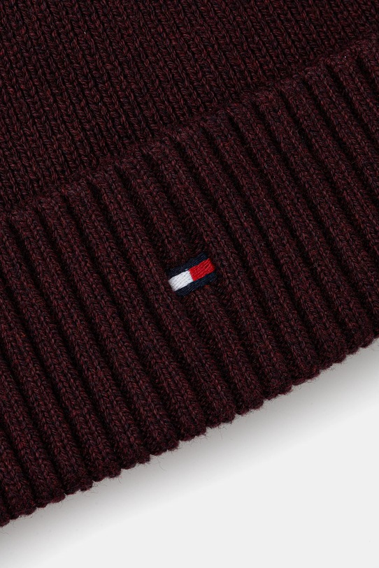Akcesoria Tommy Hilfiger czapka z domieszką kaszmiru AM0AM12796 bordowy