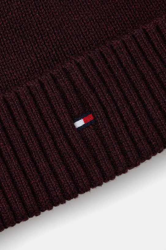Doplnky Čiapka s prímesou kašmíru Tommy Hilfiger AM0AM12796 burgundské