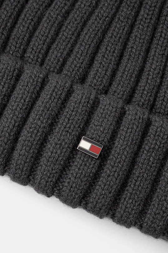 Doplnky Vlnená čiapka Tommy Hilfiger AM0AM12798 sivá