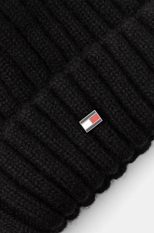 Вовняна шапка Tommy Hilfiger AM0AM12798 чорний NC24