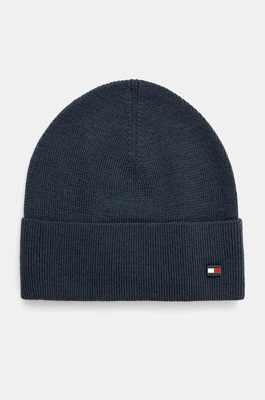 Tommy Hilfiger caciula de lana uni albastru AM0AM12803