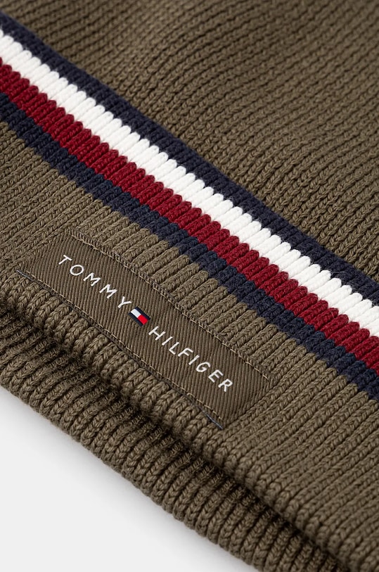 Хлопковая шапка Tommy Hilfiger AM0AM12983 зелёный AW24