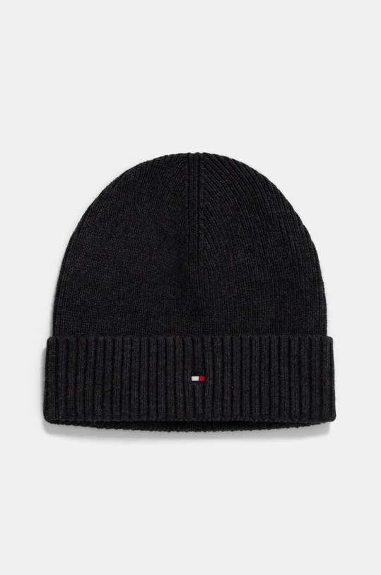 Kapa i šal s dodatkom kašmira Tommy Hilfiger AM0AM12937 siva NC24