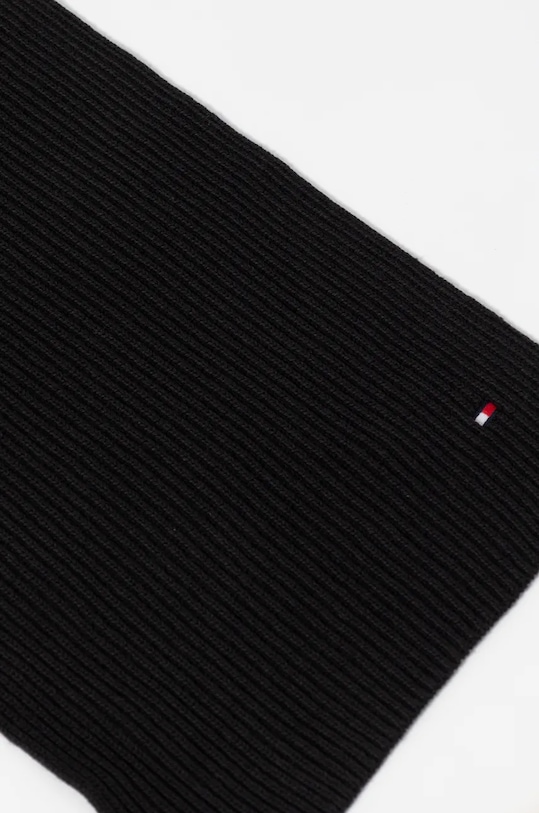 Kapa i šal s dodatkom kašmira Tommy Hilfiger AM0AM12937 crna