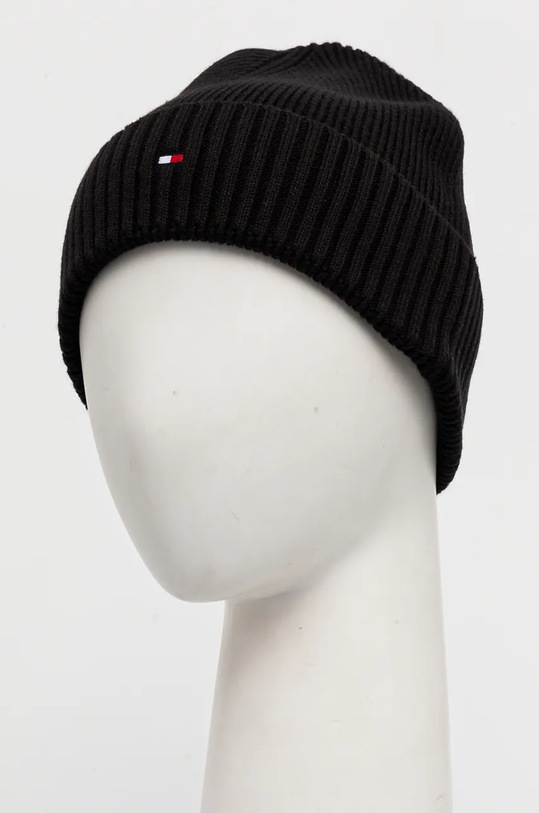 Čepice a rukavice s příměsí kašmíru Tommy Hilfiger AM0AM12938