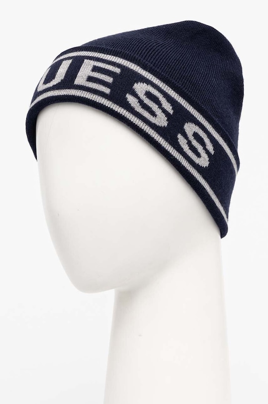 Аксесуари Шапка з домішкою вовни Guess LOGO BEANIE M4BZ06.Z3H82 темно-синій