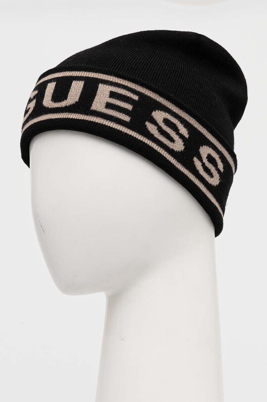 Accesorii Guess caciula din amestec de lana LOGO BEANIE M4BZ06.Z3H82 negru