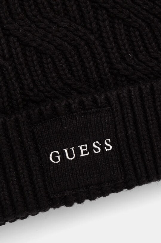 Kapa s dodatkom vune Guess CABLE BEANIE M4BZ10.Z3HD1 crna AW24