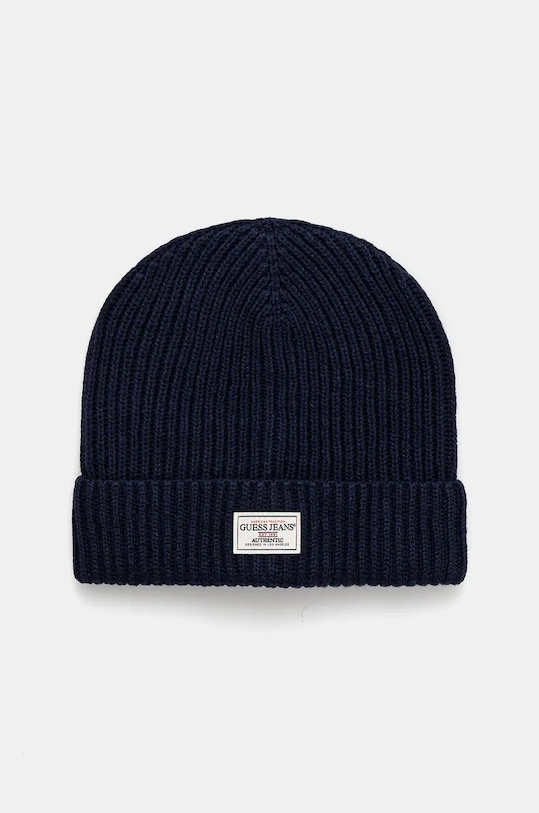 Guess Jeans czapka z domieszką wełny z domieszką wełny granatowy W4BZ35.Z3HN2