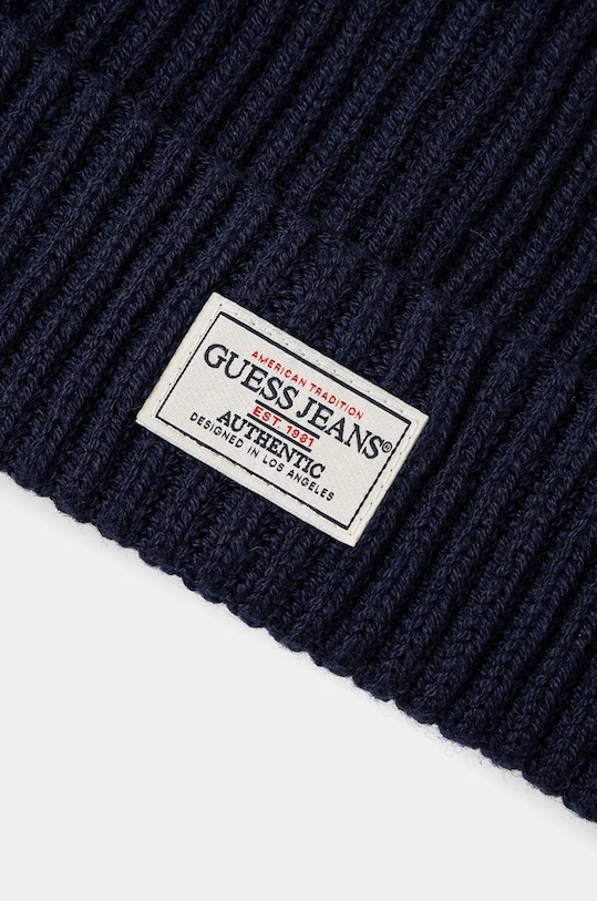 Akcesoria Guess Jeans czapka z domieszką wełny W4BZ35.Z3HN2 granatowy
