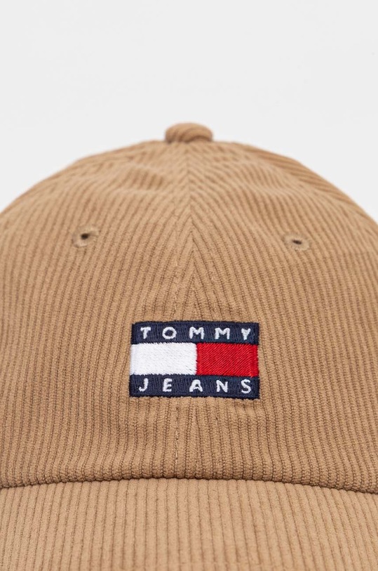 Manšestrová kšiltovka Tommy Jeans AM0AM12636 béžová AW24