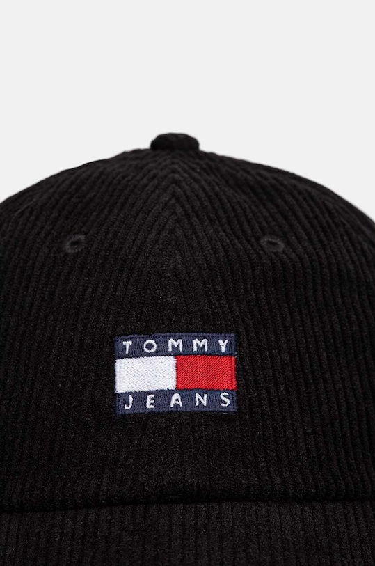 Manšestrová kšiltovka Tommy Jeans AM0AM12636 černá AW24