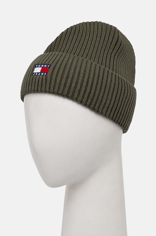 Tommy Jeans czapka bawełniana AM0AM13330 zielony AW24
