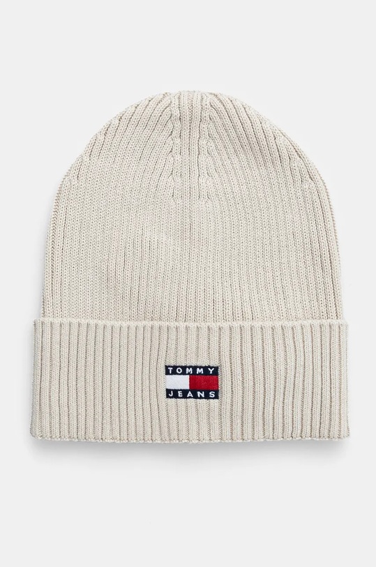 Tommy Jeans caciula din bumbac imprimeu bej AM0AM13330
