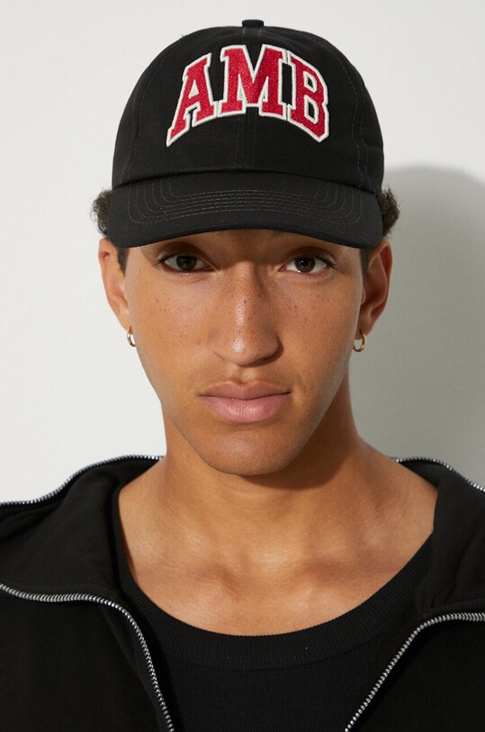 AMBUSH șapcă de baseball din bumbac Baseball Cap Tap BMLB002F24FAB0011028 negru