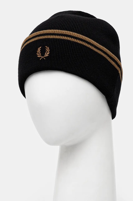 Аксесуари Вовняна шапка Fred Perry Twin Tipped Merino Wool Beanie C9150.S77 чорний