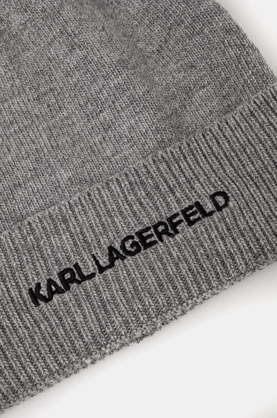 Accesorii Karl Lagerfeld caciula din amestec de lana 246M3320 gri