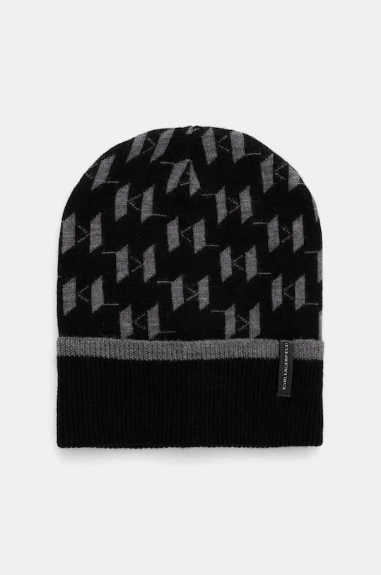 Karl Lagerfeld sapka mintás fekete 246M3420