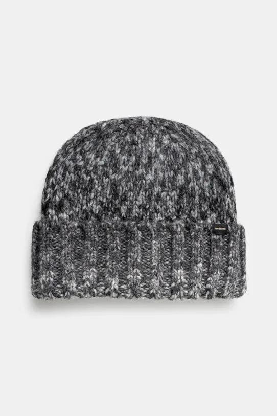 Шапка с примесью шерсти Woolrich Space Dye Beanie средней плотности серый CFWOAC0291MRUF0767.UF07