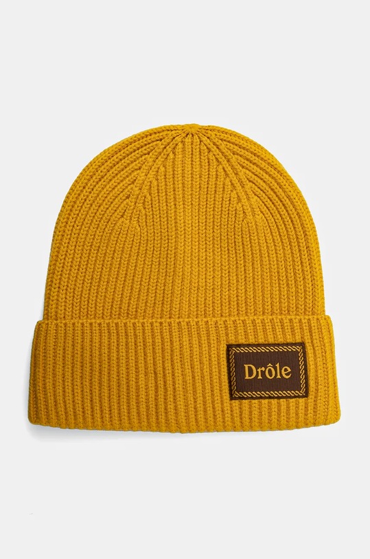 Drôle de Monsieur czapka wełniana Le Bonnet Laine wełna żółty E.BN104.WO007.YL