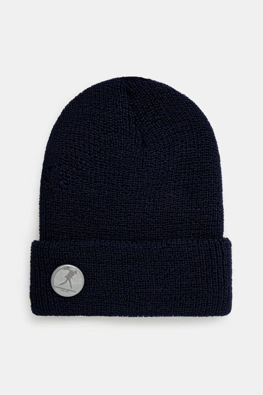 Μάλλινο σκουφί Engineered Garments Wool Watch Cap λείο σκούρο μπλε 24F1H037